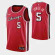 Chicago Bulls Derrick Jones Jr. 55 Nba 2021-22 City Edition Red Jersey Gift For Bulls Fans