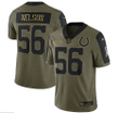 Colts Quenton Nelson 56 NFL Olive 2021 Salute To Service Player Men Jersey For Colts Lovers