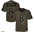 Las Vegas Raiders Bo Jackson 34 NFL Olive 2021 Salute To Service Game Men Jersey For Raiders Fans