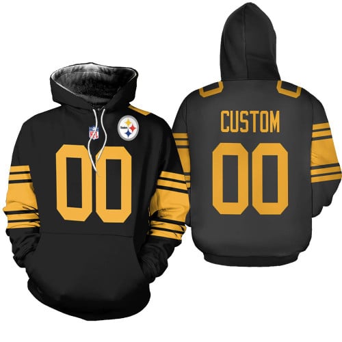Personalized Pittsburgh Steelers 00 Anyname Color Rush Limited Jersey Inspired Style Gift For Pittsburgh Steelers Fans Hoodie