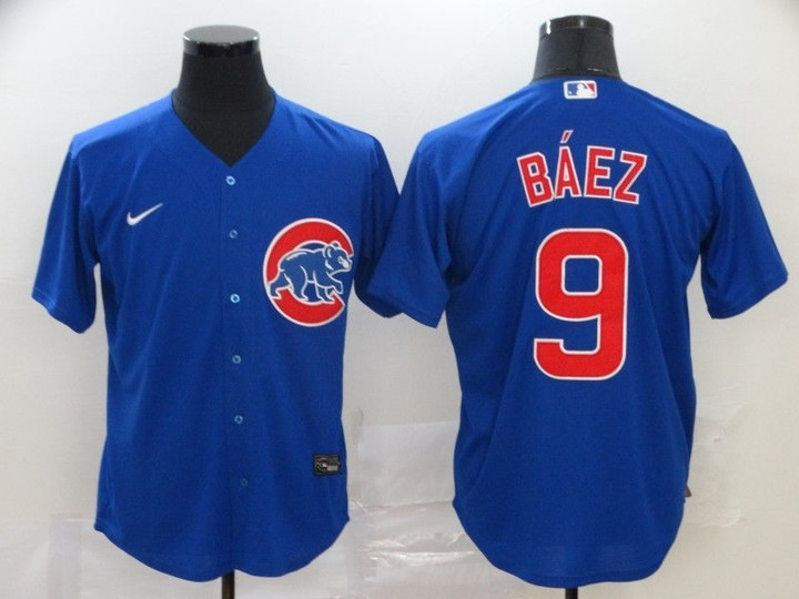 Chicago Cubs Javier Bï¿½ez #9 2020 MLB Blue Jersey