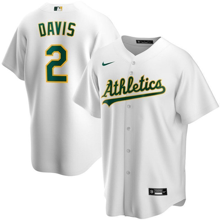 Oakland Athletics Khris Davis #2 2020 MLB White Jersey