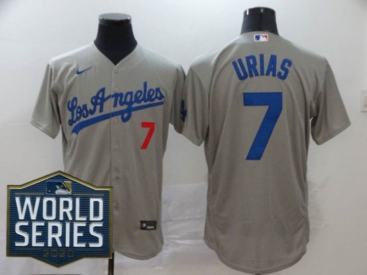 Los Angeles Dodgers Julio Urias #7 2020 MLB Grey Jersey