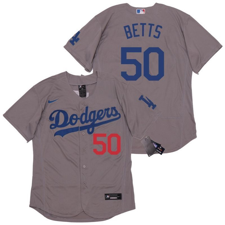 Los Angeles Dodgers Mookie Betts #50 2020 MLB Light Plum Jersey