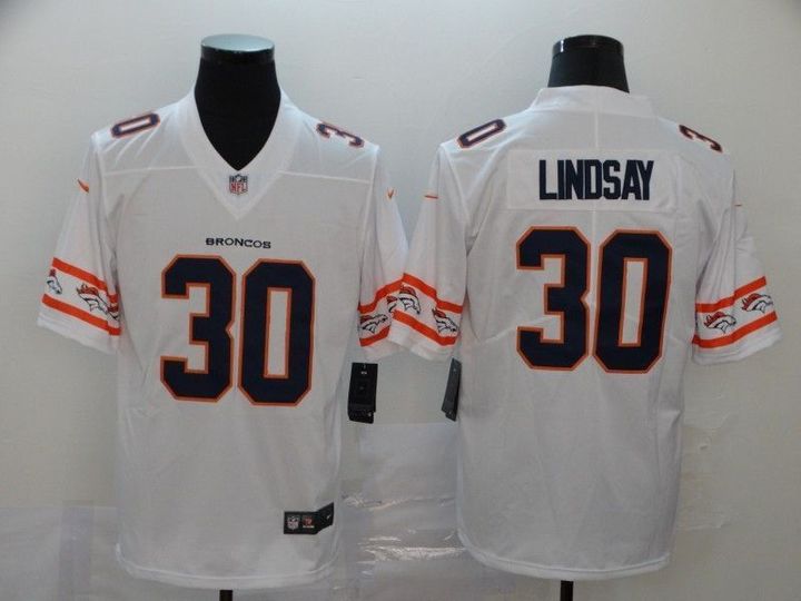 Denver Broncos Phillip Lindsay #30 NFL 2020 White Jersey