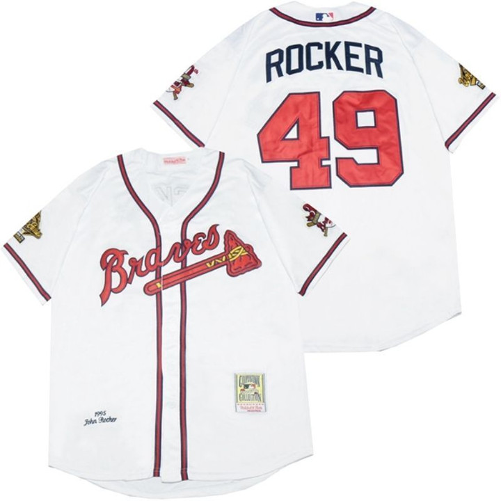 Atlanta Braves John Rocker #49 2020 MLB White Jersey