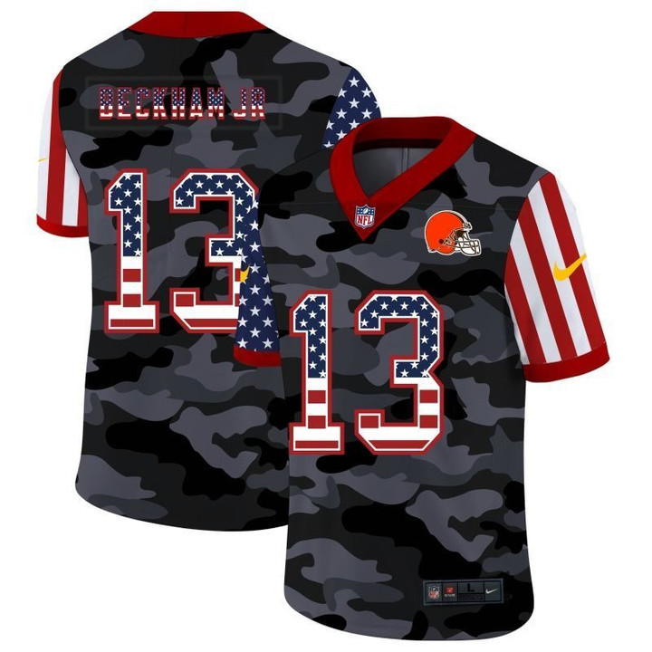 Cleveland Browns Odell Beckham Jr #13 NFL 2020 Camo Black Jersey
