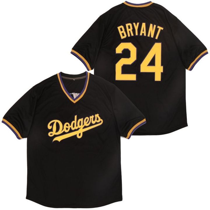 Los Angeles Dodgers Tribute Kobe Bryant #24 2020 MLB Black Jersey
