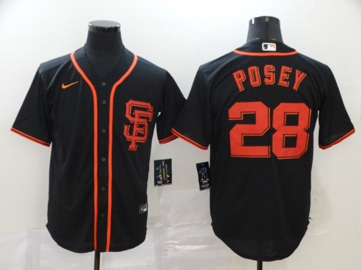 San Francisco Giants Buster Posey #28 2020 MLB Black Jersey
