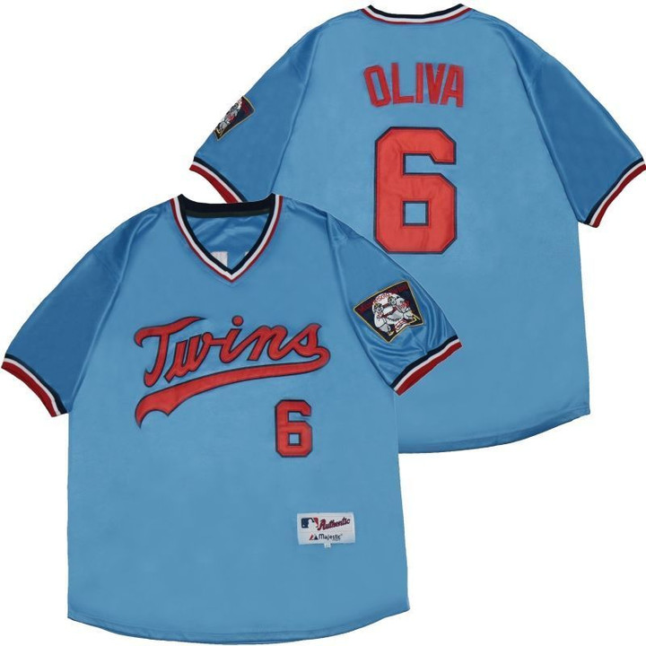 Minnesota Twins Tony Oliva #6 2020 MLB Teal Blue Jersey