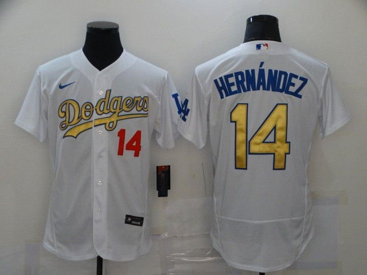 Los Angeles Dodgers Enrique Hernandez #14 2020 MLB White Jersey