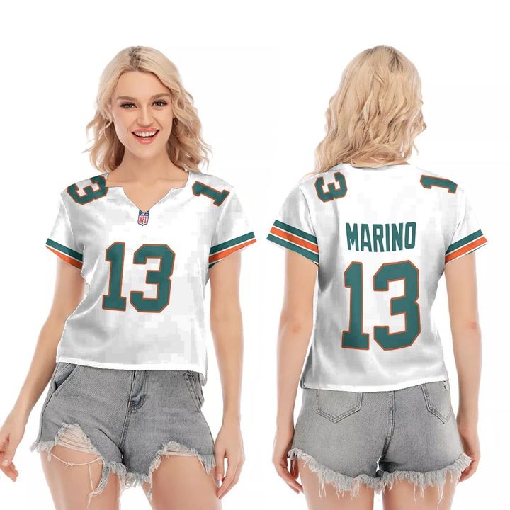 Miami Dolphins Dan Marino #13 NFL American Football White 2019 Alternate Game 3D Designed Allover Custom Gift For Dolphins Fans