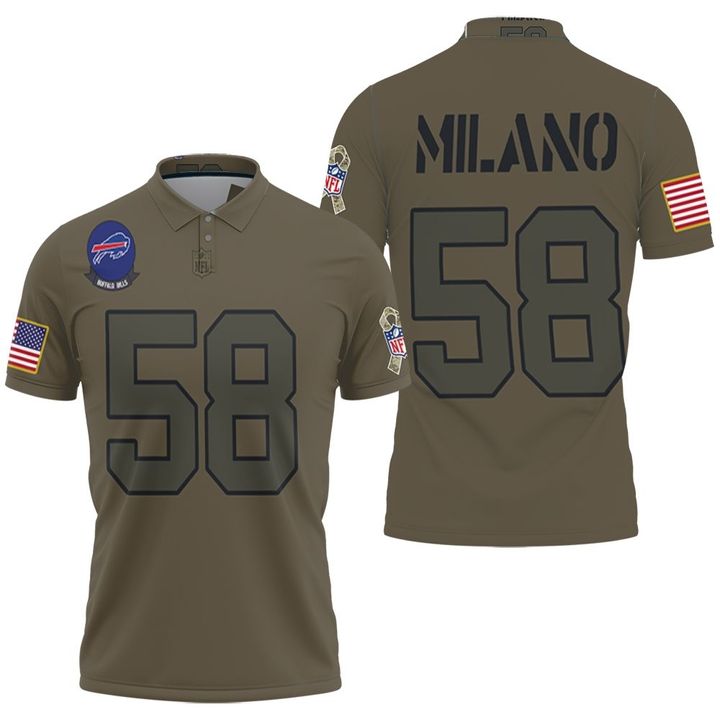 Buffalo Bills Matt Milano #58 NFL Great Player Camo 2019 Salute To Service Custom 3D Designed Allover Custom Gift For Bills Fans