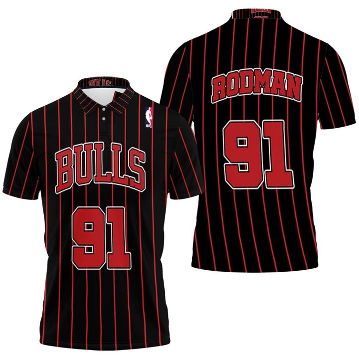 Chicago Bulls Dennis Rodman #91 NBA Great Player Throwback Black Jersey Style Gift For Bulls Fans 1