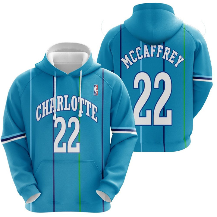 Charlotte Hornets Christian McCaffrey #22 NBA Great Player Hardwood Classics Teal 2019 Jersey Style Gift For Hornets Fans