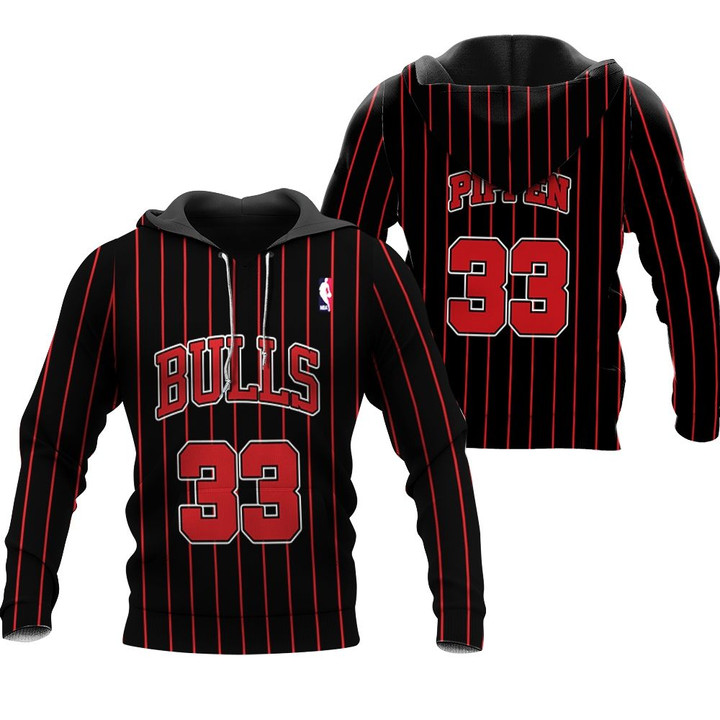 Chicago Bulls Scottie Pippen #33 NBA Great Player Throwback Black Jersey Style Gift For Bulls Fans 1