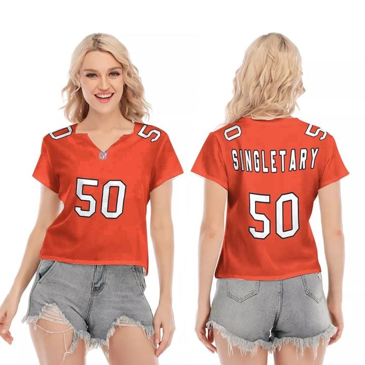 Chicago Bears Mike Singletary #50 NFL Great Player American Football Team Custom Game Orange 3D Designed Allover Gift For Bears Fans