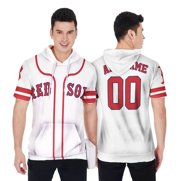 Boston Red Sox MLB Baseball Team Logo Majestic Player White 2019 3D Designed Allover Custom Gift For Boston Fans