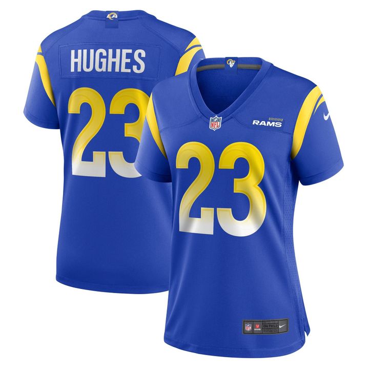 Womens Los Angeles Rams JuJu Hughes Royal Game Player Jersey Gift for Los Angeles Rams fans