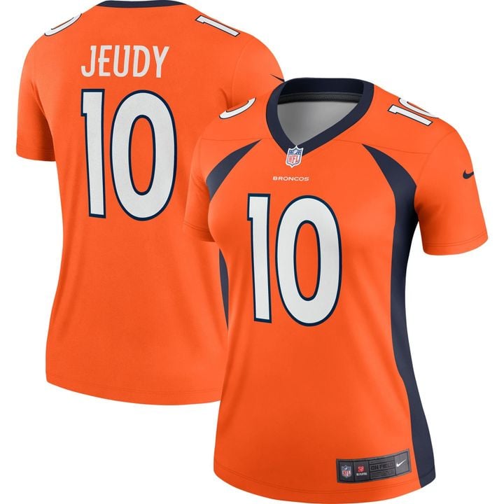 Womens Denver Broncos Jerry Jeudy Orange Legend Jersey Gift for Denver Broncos fans