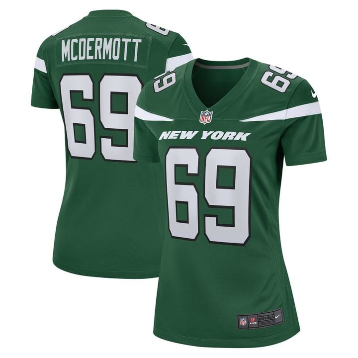 Womens New York Jets Conor McDermott Gotham Green Game Jersey Gift for New York Jets fans