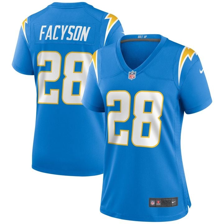 Womens Los Angeles Chargers Brandon Facyson Powder Blue Game Jersey Gift for Los Angeles Chargers fans