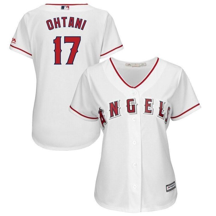 Shohei Ohtani Los Angeles Angels Majestic Cool Base Player Jersey White 2019