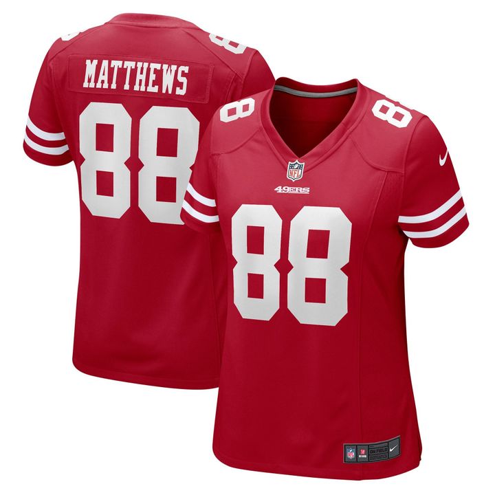 Womens San Francisco 49ers Jordan Matthews Scarlet Game Jersey Gift for San Francisco 49Ers fans