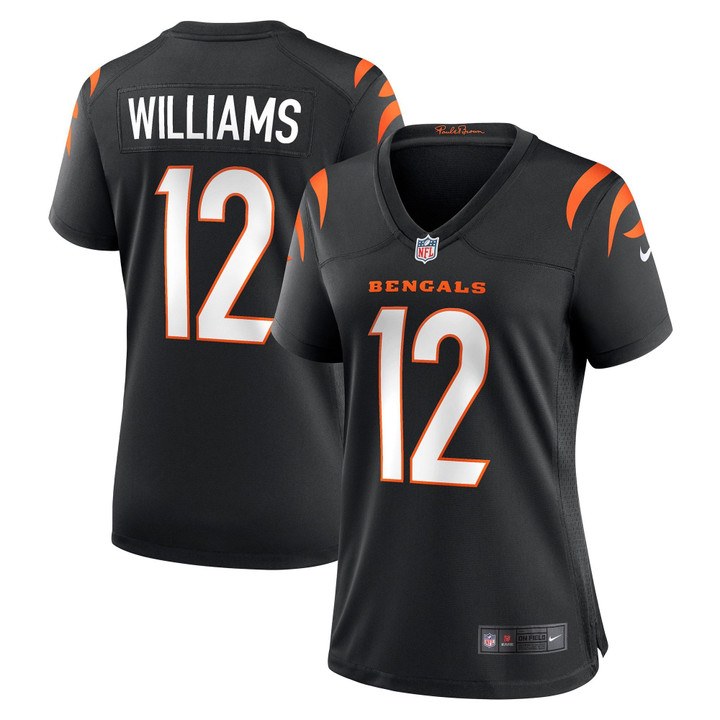 Womens Cincinnati Bengals Pooka Williams Jr Black Game Player Jersey Gift for Cincinnati Bengals fans