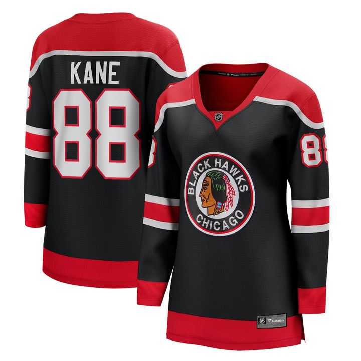 Womens Chicago Blackhawks Patrick Kane Black 2020/21 Special Edition Player Jersey gift for Chicago Blackhawks fans
