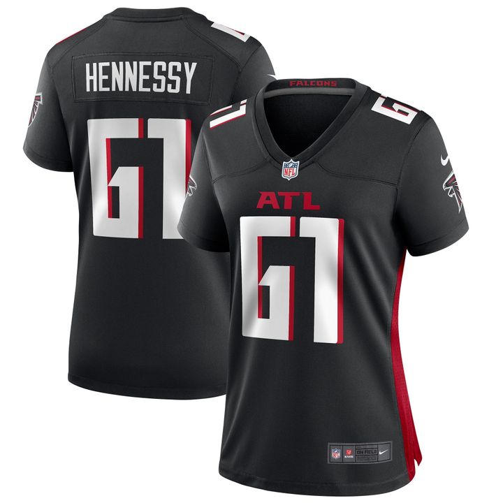 Womens Atlanta Falcons Matt Hennessy Black Game Jersey Gift for Atlanta Falcons fans