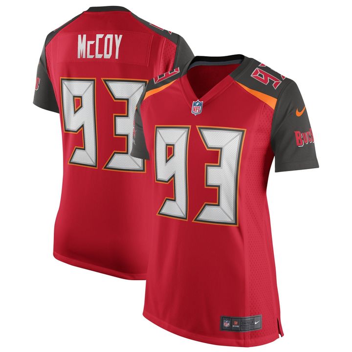 Womens Tampa Bay Buccaneers Gerald McCoy Red Finished Game Jersey Gift for Tampa Bay Buccaneers fans