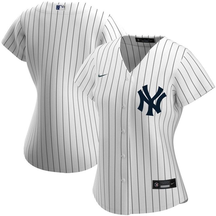 Womens New York Yankees White Home Team Jersey Gift For New York Yankees Fans