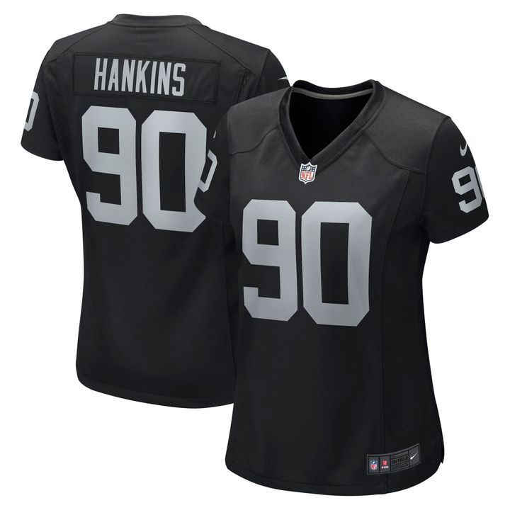 Womens Las Vegas Raiders Johnathan Hankins Black Game Jersey Gift for Las Vegas Raiders fans