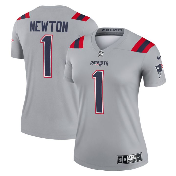 Womens New England Patriots Cam Newton Gray Inverted Legend Jersey Gift for New England Patriots fans