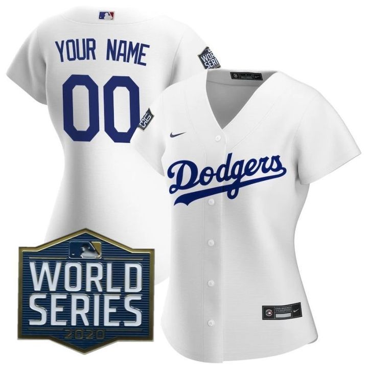 Los Angeles Dodgers 2020 MLB Personalized Custom White Womens Custom Jersey