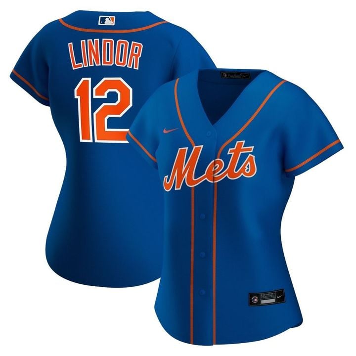 Womens New York Mets Francisco Lindor Royal Alternate Player Jersey Gift For New York Mets Fans