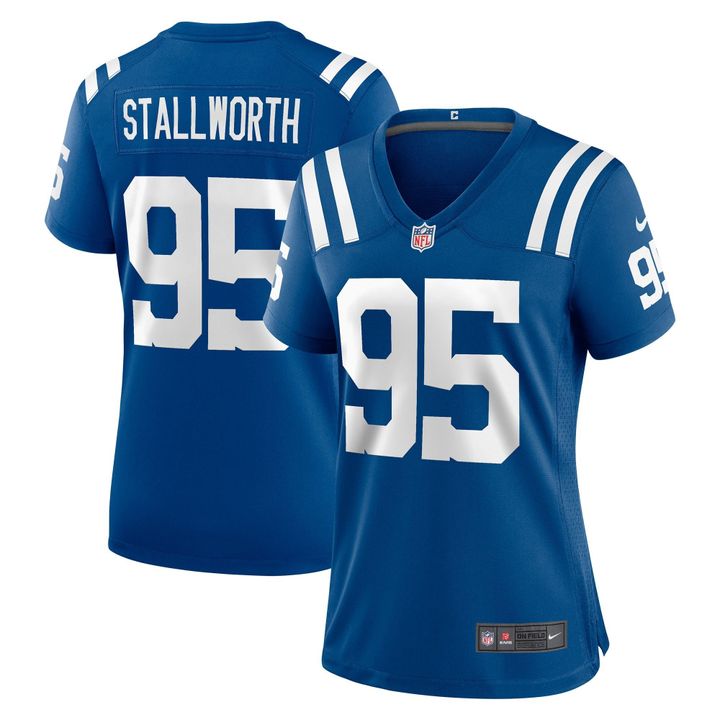 Womens Colts Taylor Stallworth Royal Game Player Jersey Gift for Colts fans
