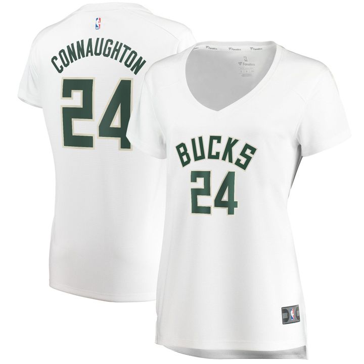 Pat Connaughton Milwaukee Bucks Womens Player Association Edition White Jersey gift for Milwaukee Bucks fans
