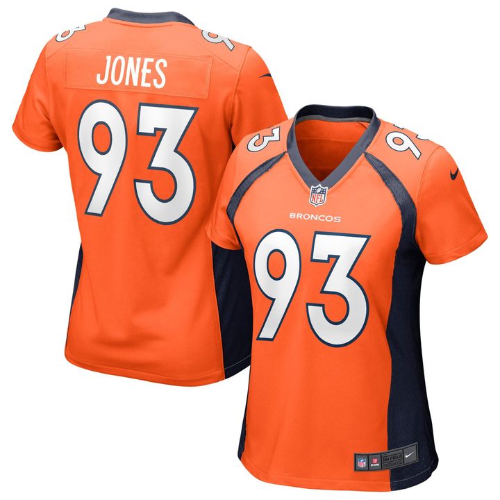 Womens Denver Broncos DreMont Jones Orange Game Jersey Gift for Denver Broncos fans