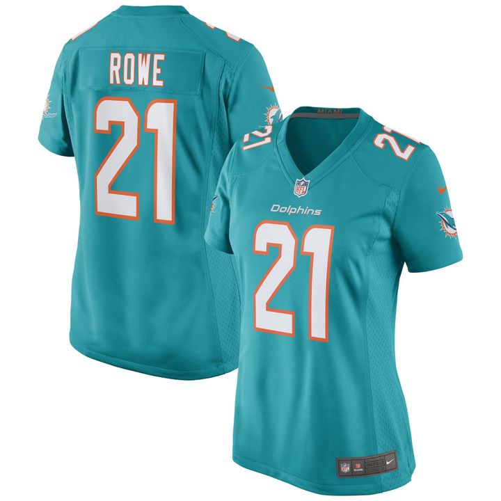 Womens Miami Dolphins Eric Rowe Aqua Game Jersey Gift for Miami Dolphins fans