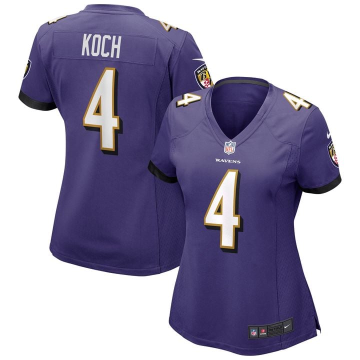 Womens Baltimore Ravens Sam Koch Purple Game Jersey Gift for Baltimore Ravens fans