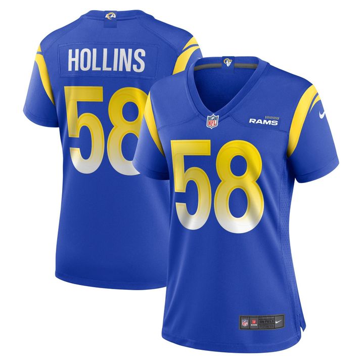 Womens Los Angeles Rams Justin Hollins Royal Game Jersey Gift for Los Angeles Rams fans