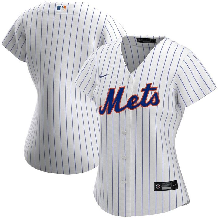 Womens New York Mets White Home Team Jersey Gift For New York Mets Fans