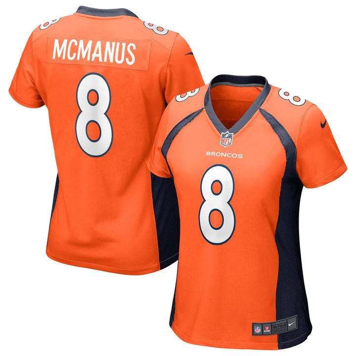 Womens Denver Broncos Brandon McManus Orange Game Jersey Gift for Denver Broncos fans