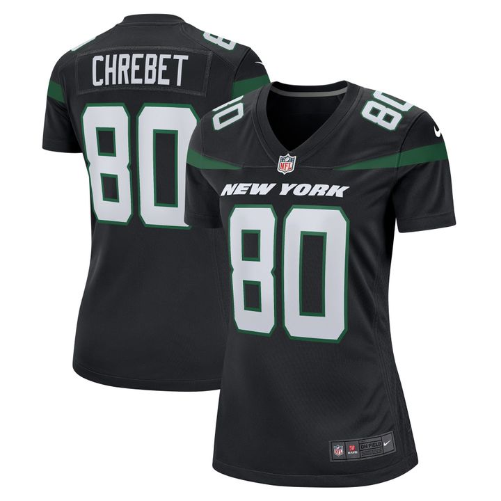 Womens New York Jets Wayne Chrebet Black Retired Player Jersey Gift for New York Jets fans
