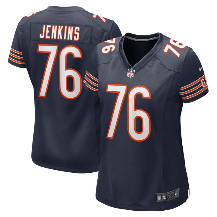 Womens Chicago Bears Teven Jenkins Navy Game Jersey Gift for Chicago Bears fans