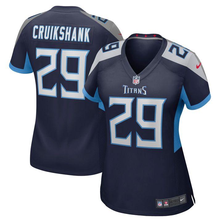 Womens Tennessee Titans Dane Cruikshank Navy Game Jersey Gift for Tennessee Titans fans
