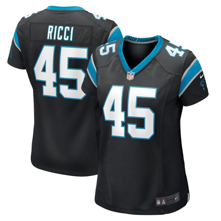 Womens Carolina Panthers Giovanni Ricci Black Player Game Jersey Gift for Carolina Panthers fans