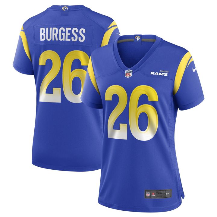 Womens Los Angeles Rams Terrell Burgess Royal Game Jersey Gift for Los Angeles Rams fans
